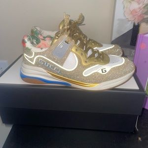 Gucci Ultraspace Gold Glitter Sneaker